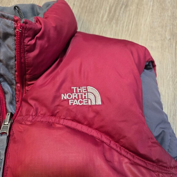 The North Face Girl's Size Large Down Maroon Gray Series 600 - Picture 7 of 10